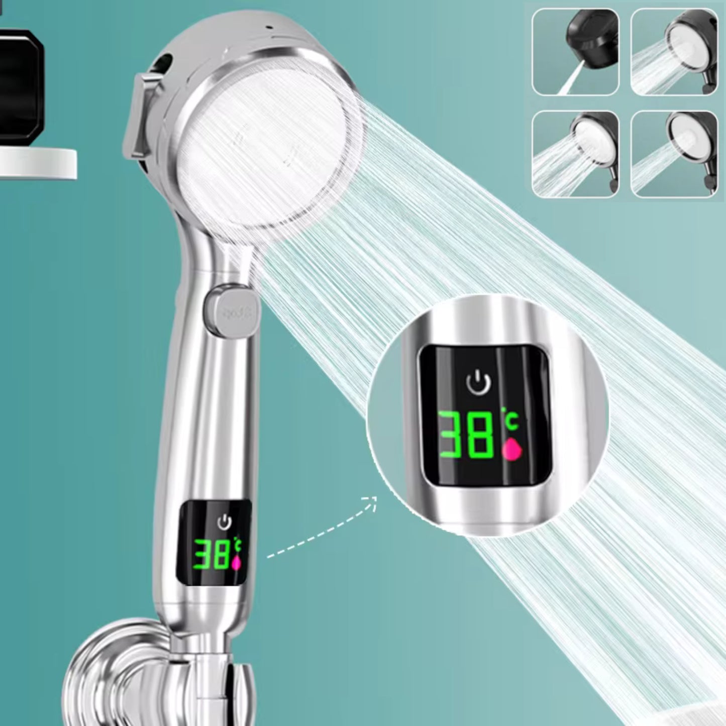 Temperature Display Shower Head