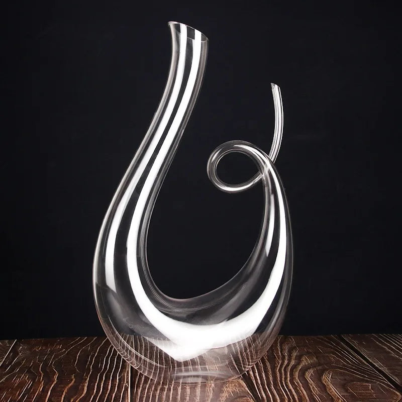 Curved Glass Wine Decanter