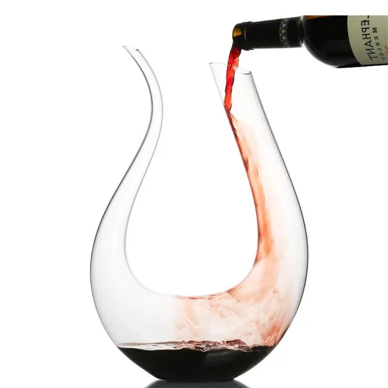 Curved Glass Wine Decanter