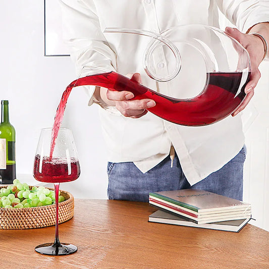 Curved Glass Wine Decanter