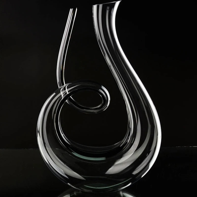 Curved Glass Wine Decanter