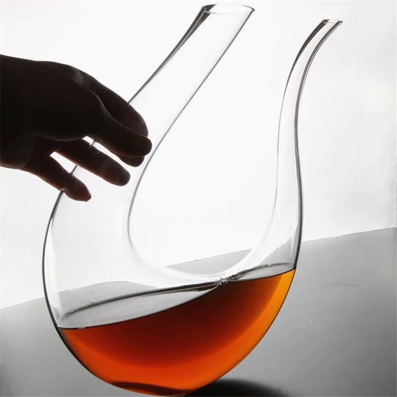 Curved Glass Wine Decanter