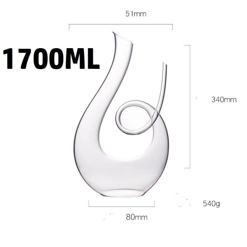 Curved Glass Wine Decanter