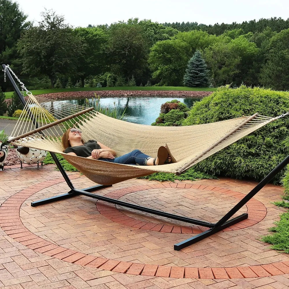 CozyHaven Dual Polyester Rope Hammock - 2 Person, 600 lbs