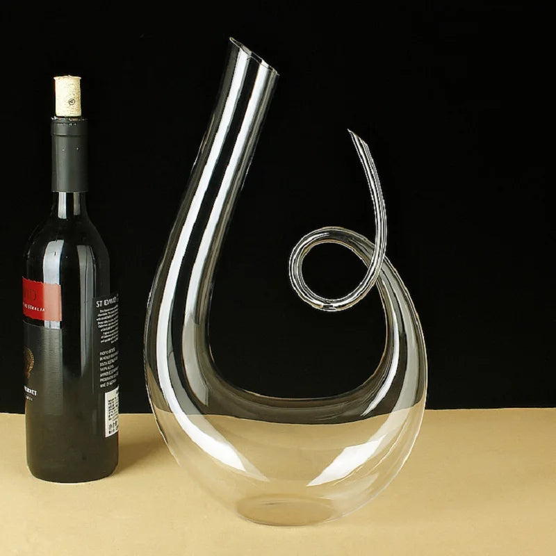 Curved Glass Wine Decanter