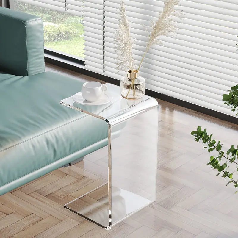 Acrylux 2-in-1 Coffee & Sofa Side Table Modern, Minimalist Clear - Buy Home Furniture Online at FYHO