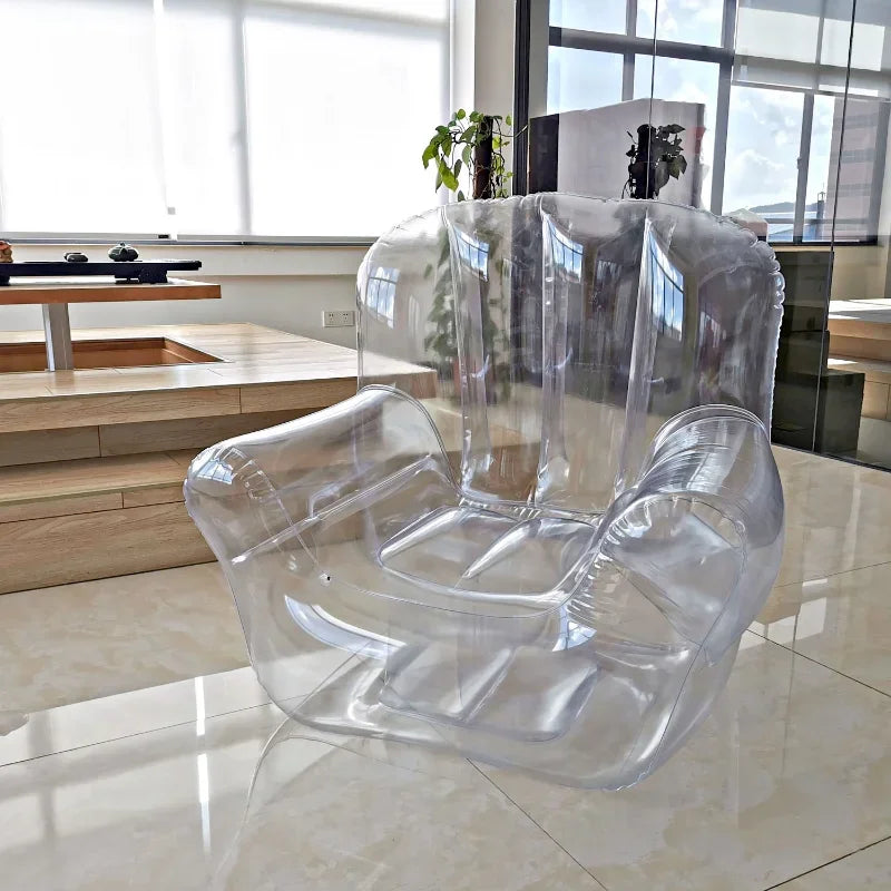 AirChair Clear Inflatable Bean Bag, Eco-Friendly Vinyl Sofa Chair - Buy Home Furniture Online at FYHO