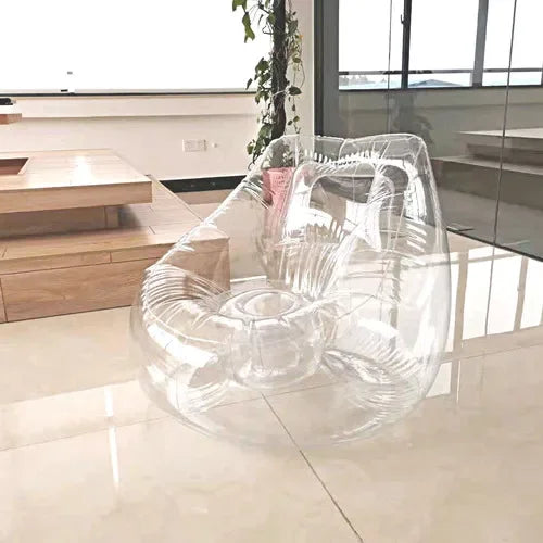 AirChair Clear Inflatable Bean Bag, Eco-Friendly Vinyl Sofa Chair - Buy Home Furniture Online at FYHO