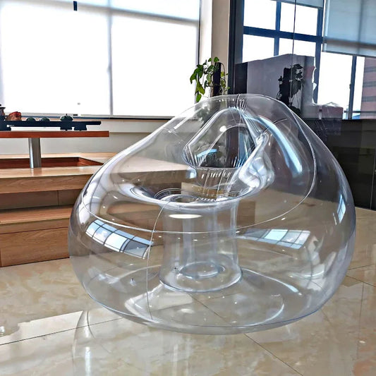 AirChair Clear Inflatable Bean Bag, Eco-Friendly Vinyl Sofa Chair - Buy Home Furniture Online at FYHO