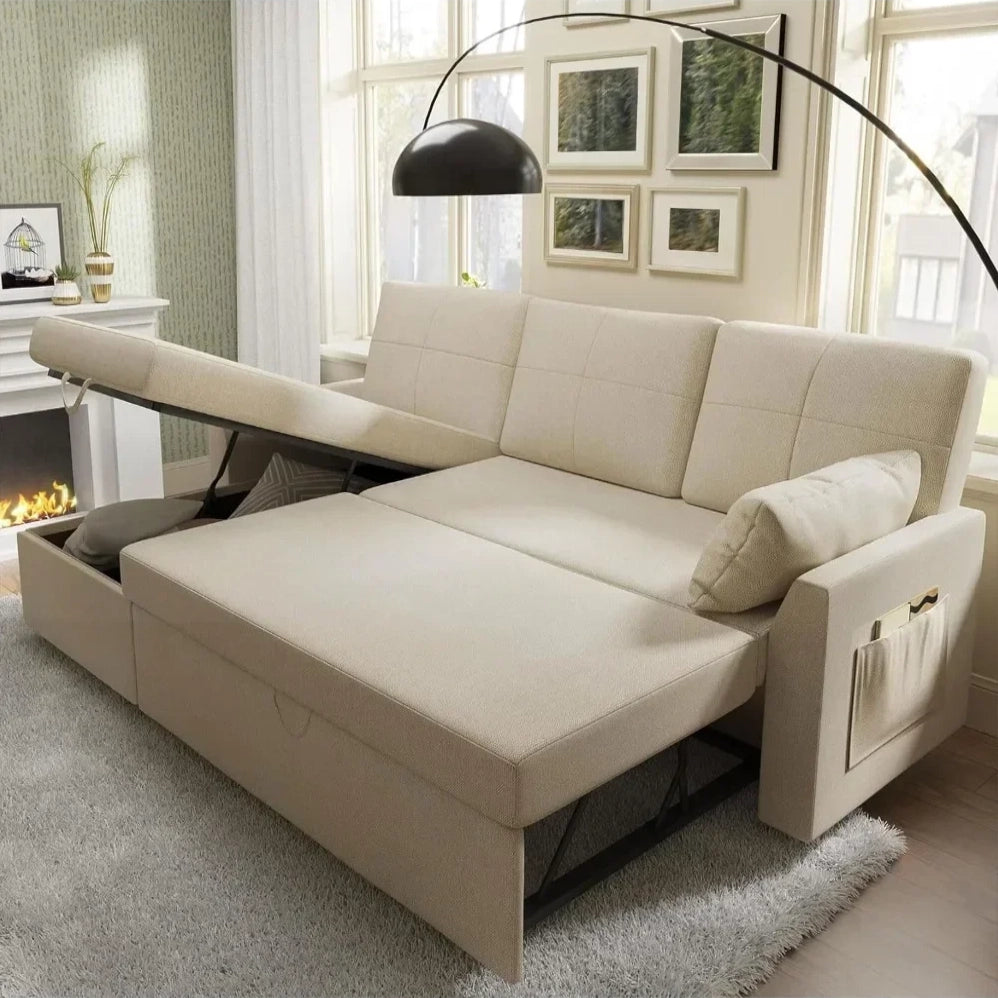 BedBlend Fold-Out Sofa Bed Convertible Sectional with Storage - Buy Home Furniture Online at FYHO