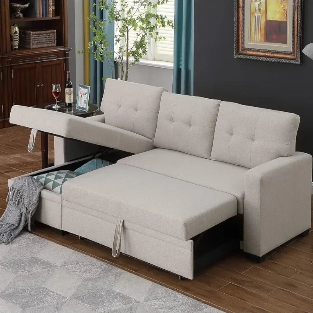 BedBlend Fold-Out Sofa Bed Convertible Sectional with Storage - Buy Home Furniture Online at FYHO