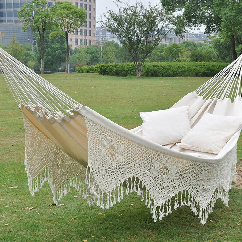 BohoHaven Large Hanging Tree Hammock - Outdoor Swing - Buy Home Furniture Online at FYHO