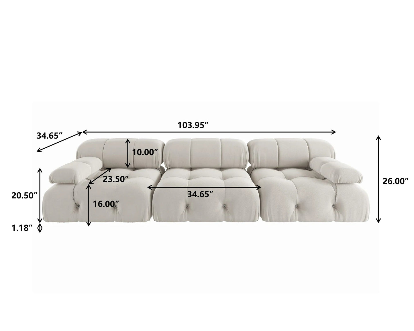 ChillPlush Modern Velvet Sofa | High-Elastic Foam Couch - Buy Home Furniture Online at FYHO