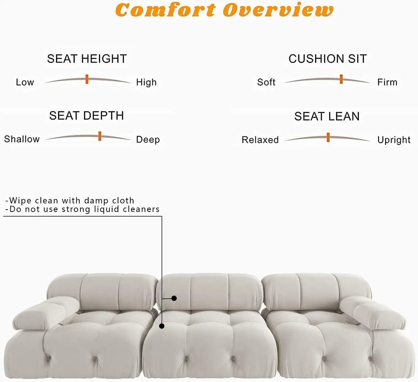 ChillPlush Modern Velvet Sofa | High-Elastic Foam Couch - Buy Home Furniture Online at FYHO