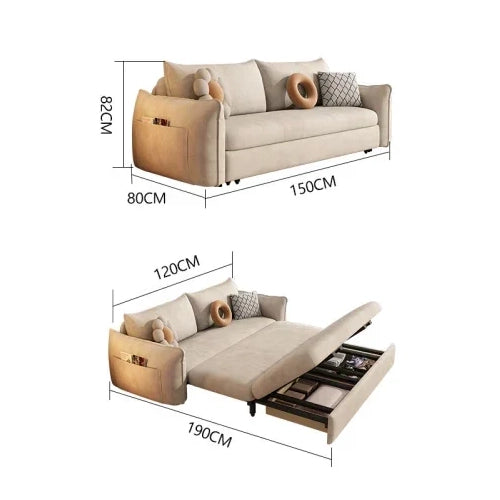 ConvertASofa Convertible Sofa Bed Beige Pull-Out Sleeper - Buy Home Furniture Online at FYHO