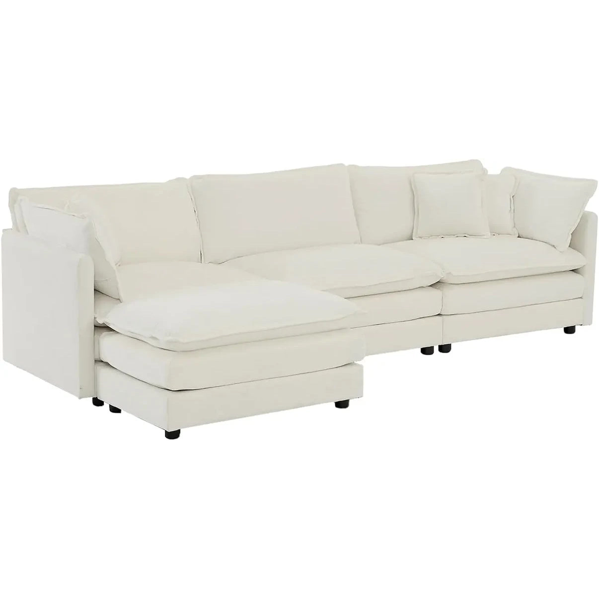 DreamCloud Modular Cloud Chaise Sofa | Chenille Sectional - Buy Home Furniture Online at FYHO