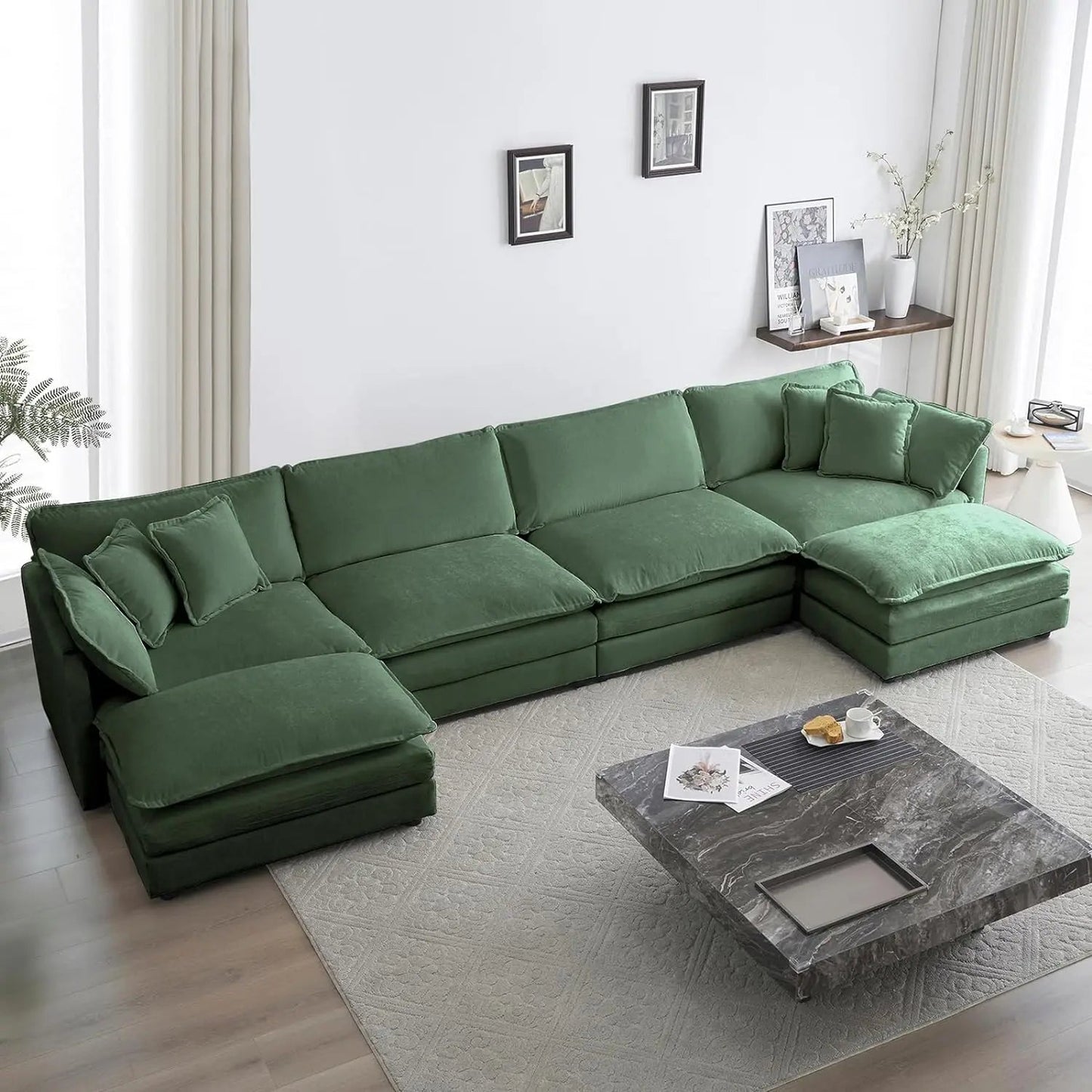 DreamCloud Modular Cloud Chaise Sofa | Chenille Sectional - Buy Home Furniture Online at FYHO