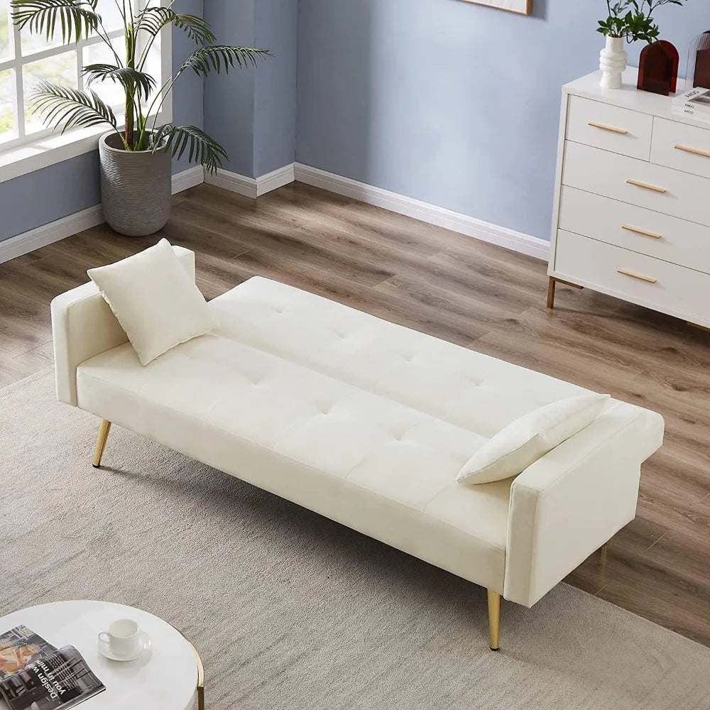 FlexLounge Velvet Futon Sofa Bed Modern 3-in-1 Sleeper Couch - Buy Home Furniture Online at FYHO