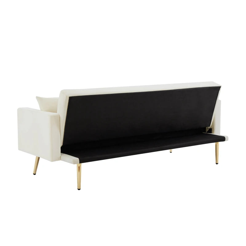 FlexLounge Velvet Futon Sofa Bed Modern 3-in-1 Sleeper Couch - Buy Home Furniture Online at FYHO