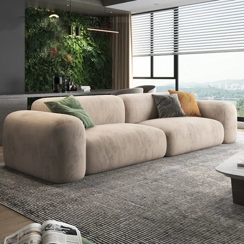 LivingPlush Modern Sofa, Cloud-Like Wabi Sabi Sectional Couch - Buy Home Furniture Online at FYHO