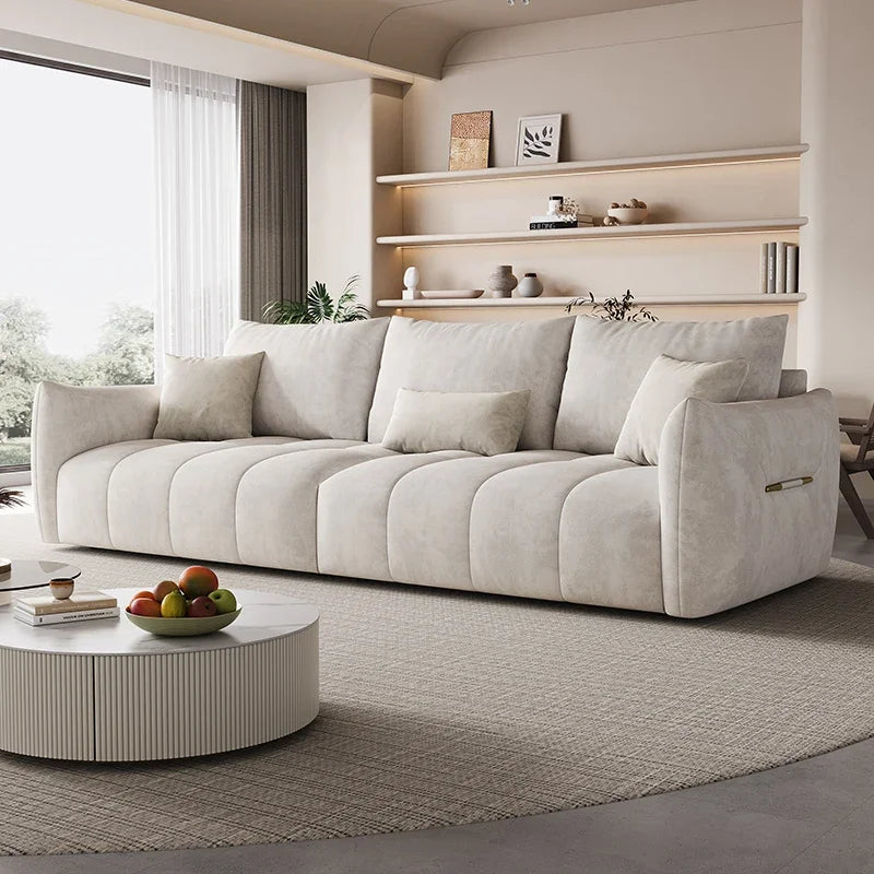 Plorra Minimalist 3-Seater Sofa Ergonomic Living Room Couch - Buy Home Furniture Online at FYHO