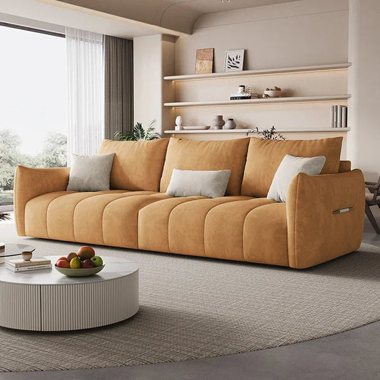 Plorra Minimalist 3-Seater Sofa Ergonomic Living Room Couch - Buy Home Furniture Online at FYHO