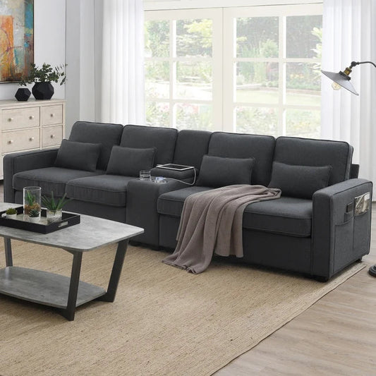 RelaxStation Modern Sofa w/ USB, Wireless Charging & Storage - Buy Home Furniture Online at FYHO