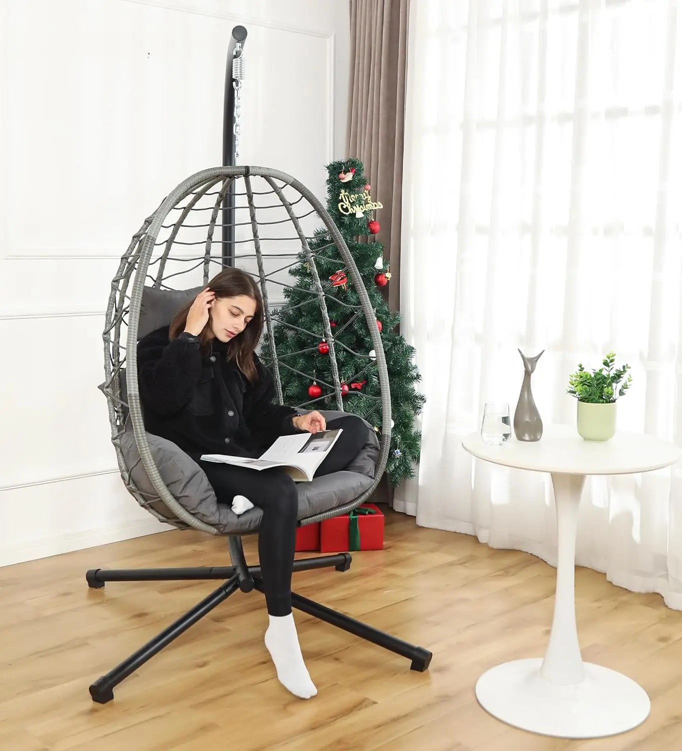 RestNest Hanging Egg Chair Hammock Swing for Patio, Indoors - Buy Home Furniture Online at FYHO