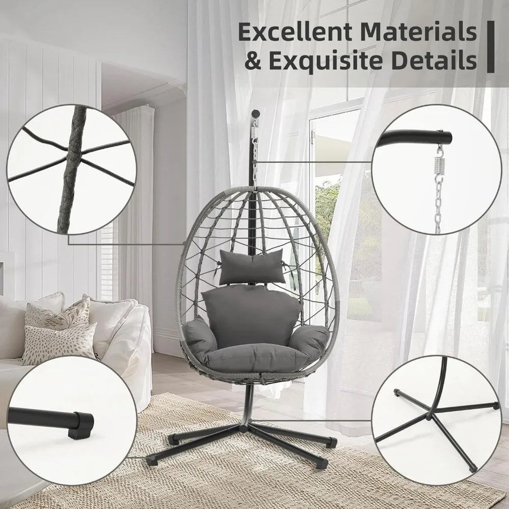 RestNest Hanging Egg Chair Hammock Swing for Patio, Indoors - Buy Home Furniture Online at FYHO