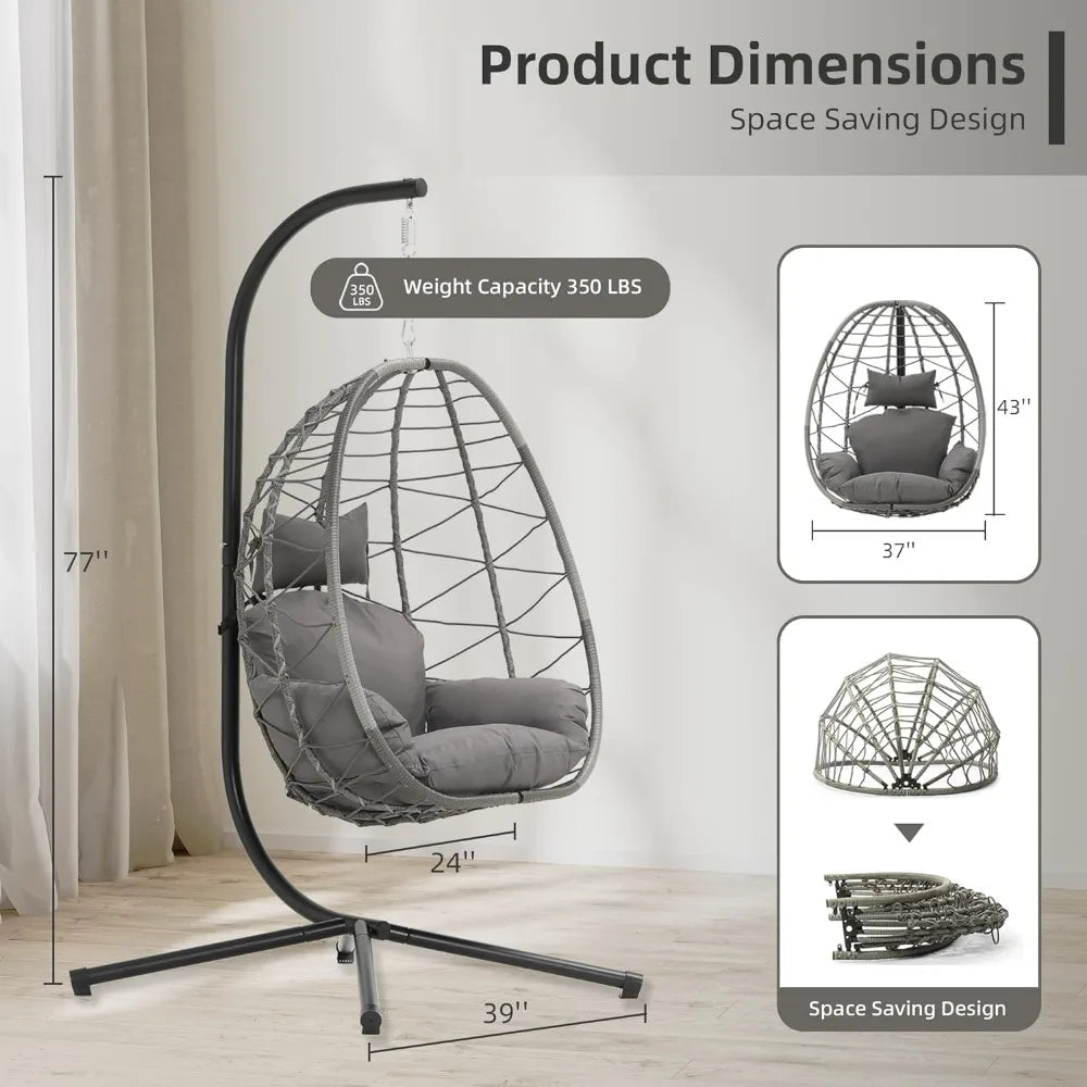 RestNest Hanging Egg Chair Hammock Swing for Patio, Indoors - Buy Home Furniture Online at FYHO