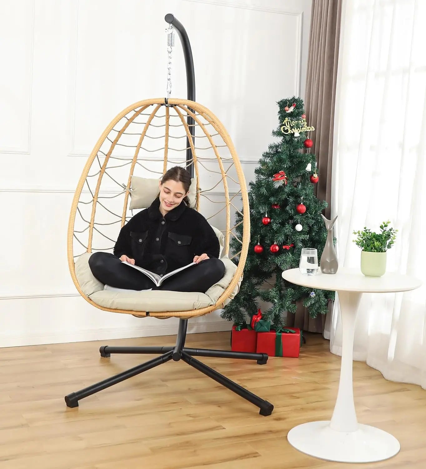 RestNest Hanging Egg Chair Hammock Swing for Patio, Indoors - Buy Home Furniture Online at FYHO