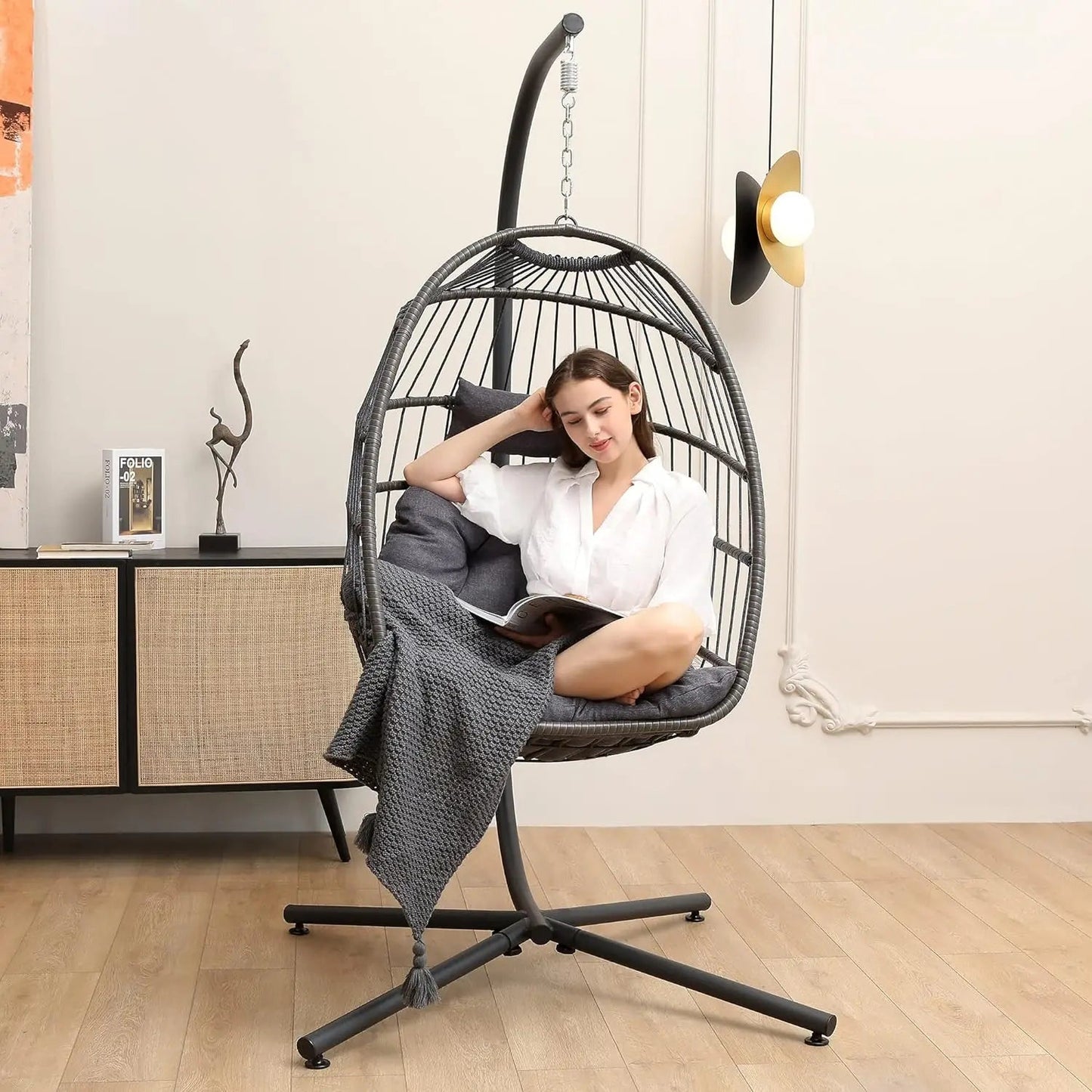 RestNest Hanging Egg Chair Hammock Swing for Patio, Indoors - Buy Home Furniture Online at FYHO