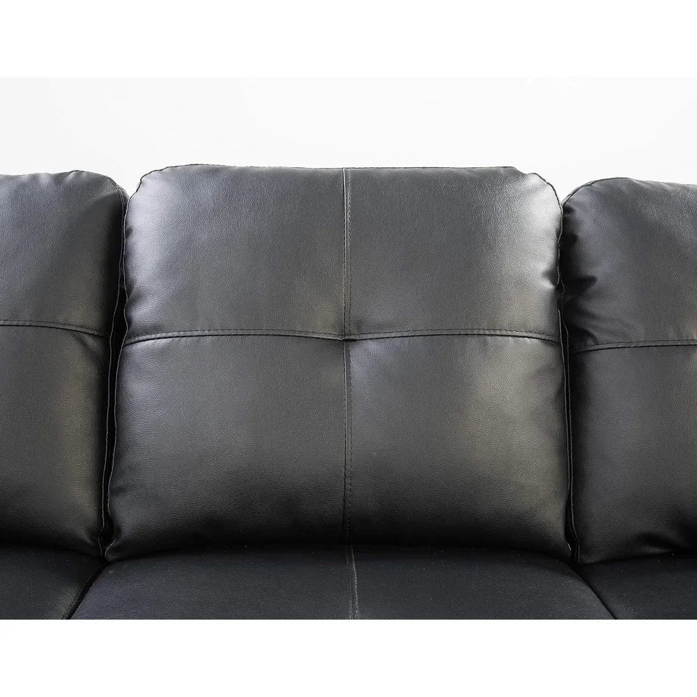 VersaLounge Reversible L-Shaped Sectional Sofa with Ottoman - Buy Home Furniture Online at FYHO