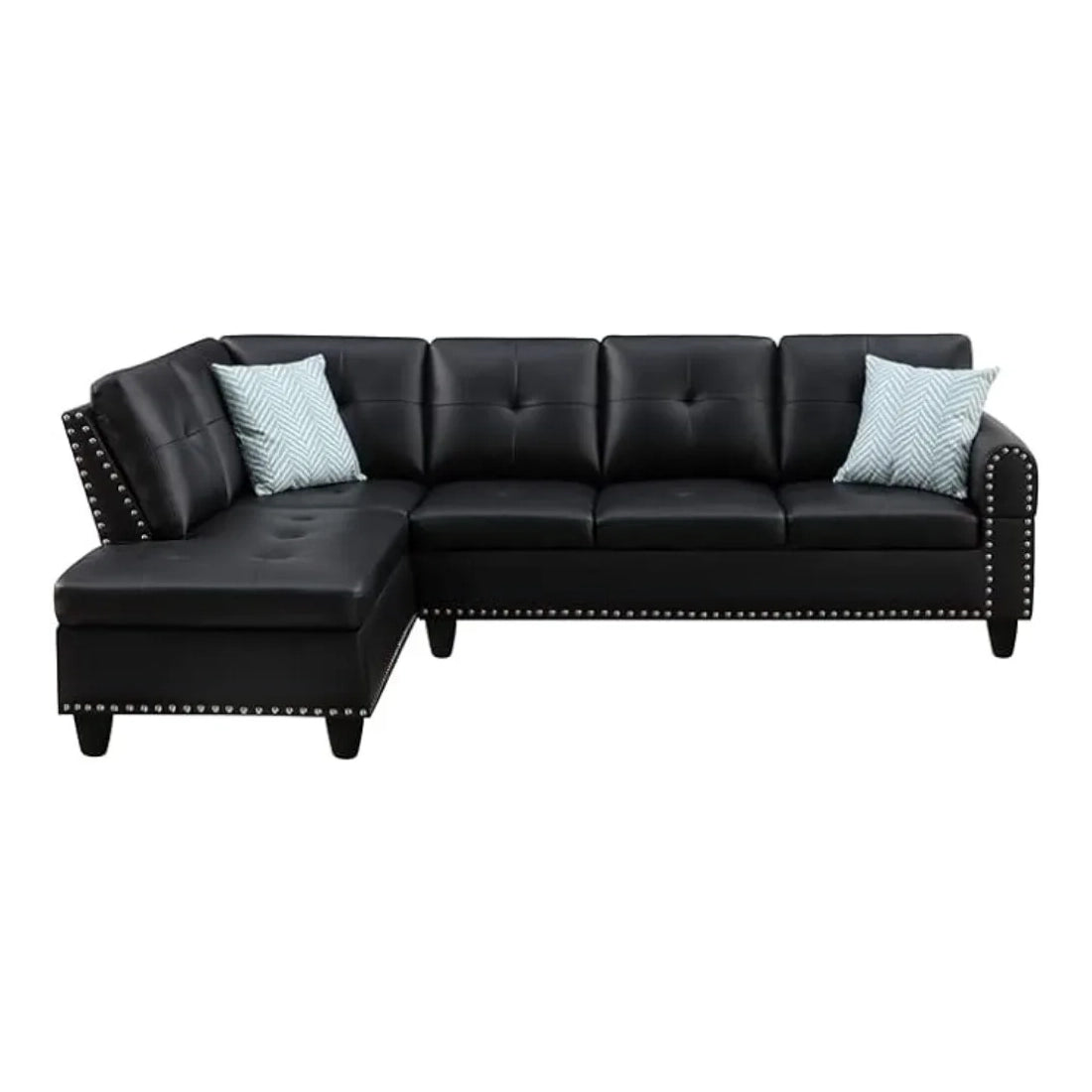 VersaLounge Reversible L-Shaped Sectional Sofa with Ottoman - Buy Home Furniture Online at FYHO